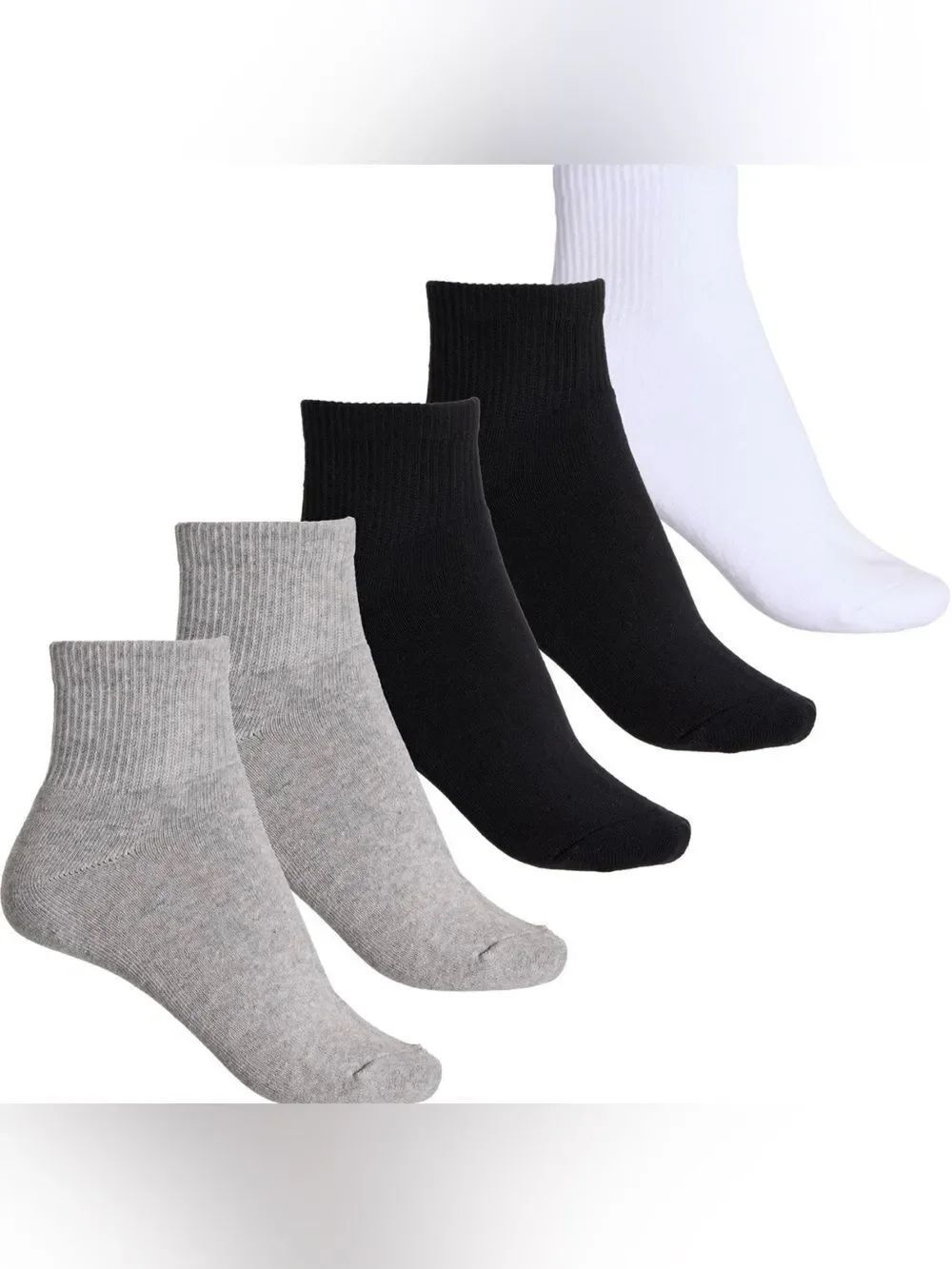 FC Conscious Full Cushioned Organic Cotton Blend Quarter Crew Socks 5pk